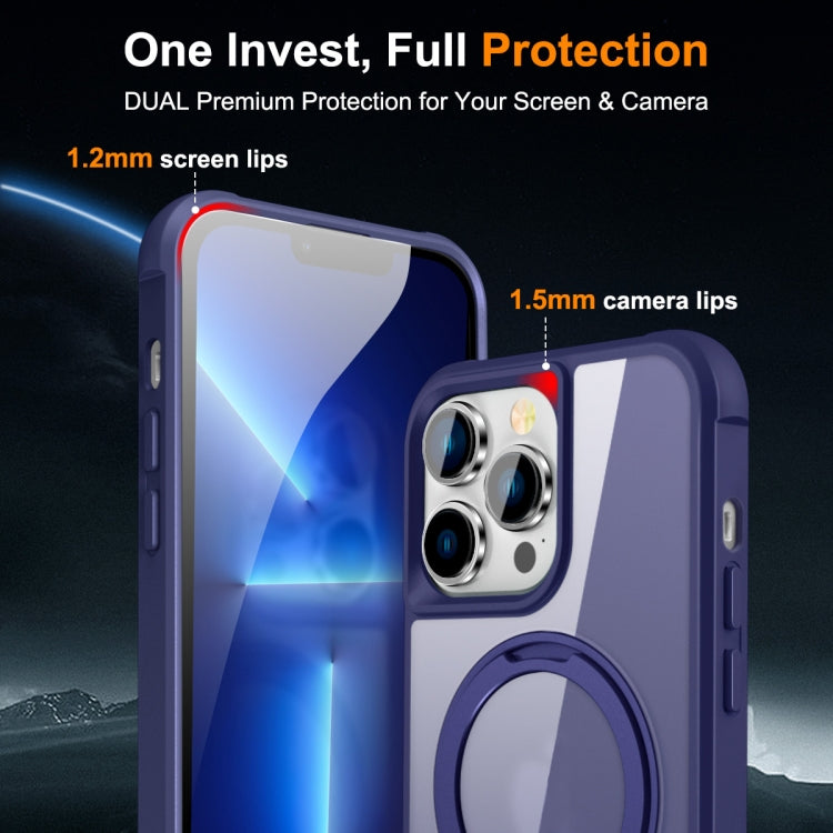 For iPhone 13 Pro MagSafe Magnetic Rotating Holder Phone Case(Klein Blue) - iPhone 13 Pro Cases by PMC TechLife | Online Shopping South Africa | PMC TechLife