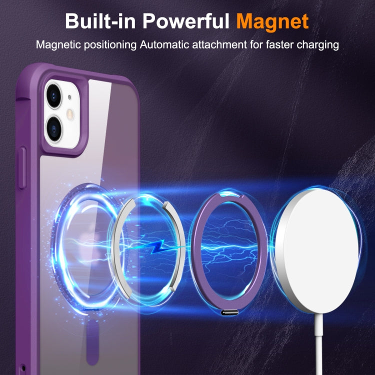 For iPhone 11 MagSafe Magnetic Rotating Holder Phone Case(Purple) - iPhone 11 Cases by PMC Jewellery | Online Shopping South Africa | PMC Jewellery