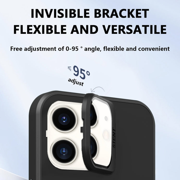 For iPhone 11 Skin Feel Lens Holder PC + TPU Phone Case(Space Blue) - iPhone 11 Cases by PMC Jewellery | Online Shopping South Africa | PMC Jewellery