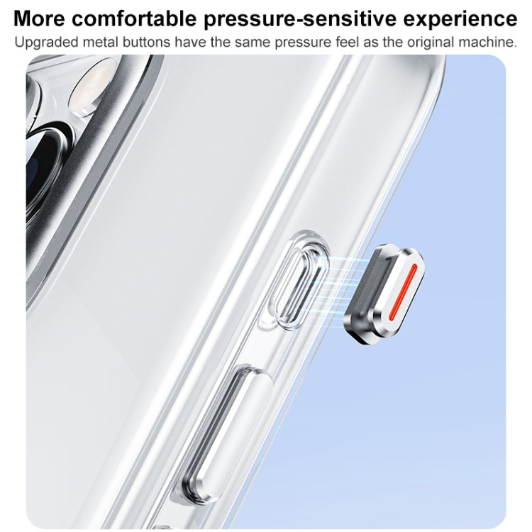 For iPhone 15 Pro Max MOMAX Magsafe Metal Holder Clear Phone Case(Transparent) - iPhone 15 Pro Max Cases by MOMAX | Online Shopping South Africa | PMC Jewellery | Buy Now Pay Later Mobicred