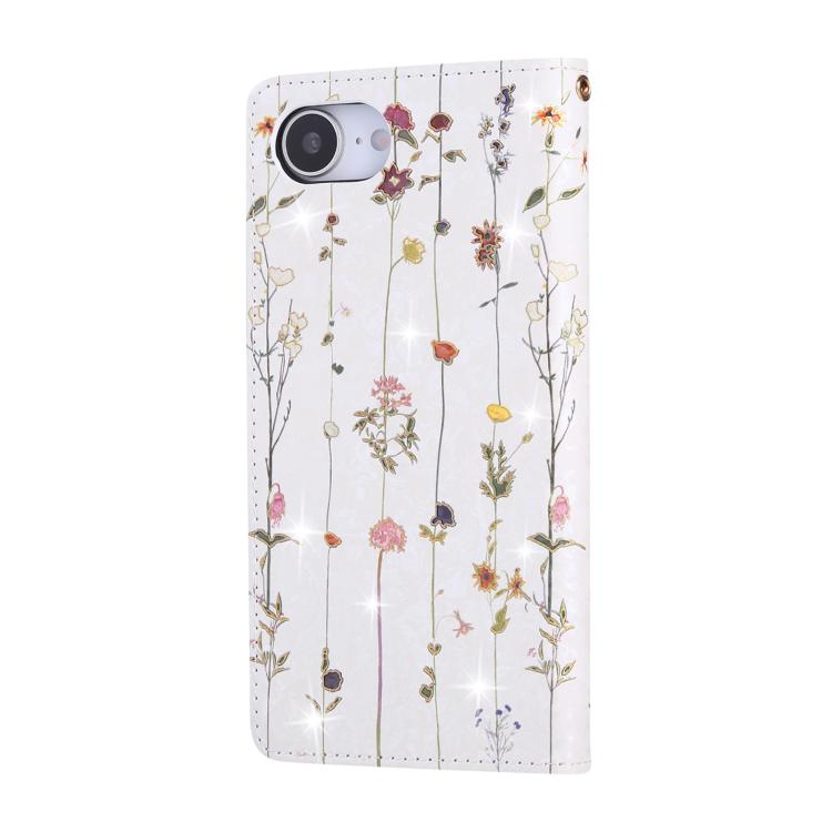 For iPhone 16e Bronzing Painting RFID Leather Case(Dreid Flower World) - iPhone 16e Cases by PMC TechLife | Online Shopping South Africa | PMC TechLife | Buy Now Pay Later Mobicred