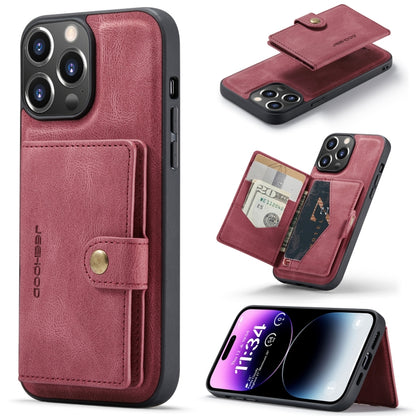 For iPhone 15 Pro Max JEEHOOD Retro Magnetic Detachable Leather Phone Case(Red) - iPhone 15 Pro Max Cases by JEEHOOD | Online Shopping South Africa | PMC Jewellery | Buy Now Pay Later Mobicred