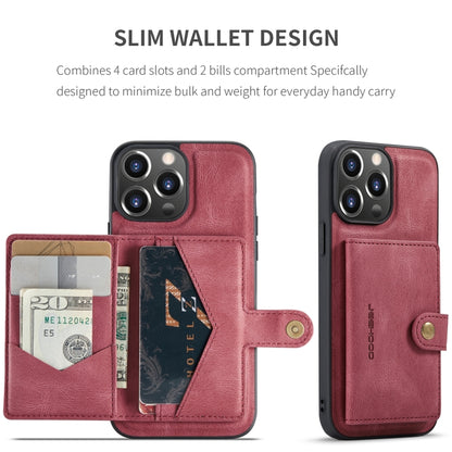 For iPhone 15 Pro Max JEEHOOD Retro Magnetic Detachable Leather Phone Case(Red) - iPhone 15 Pro Max Cases by JEEHOOD | Online Shopping South Africa | PMC Jewellery | Buy Now Pay Later Mobicred