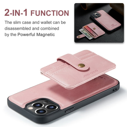 For iPhone 15 Pro Max JEEHOOD RFID Blocking Anti-Theft Magnetic PU Phone Case(Pink) - iPhone 15 Pro Max Cases by JEEHOOD | Online Shopping South Africa | PMC Jewellery | Buy Now Pay Later Mobicred