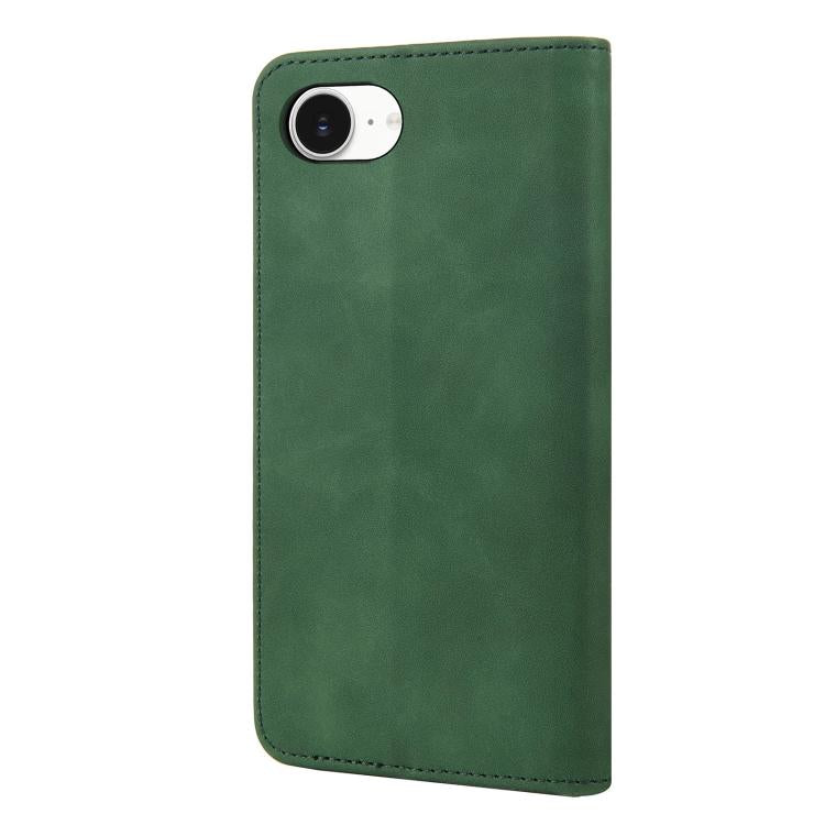 For iPhone 16e Skin Feel Splicing Leather Phone Case(Green) - free shipping - PMC TechLife - Order now!
