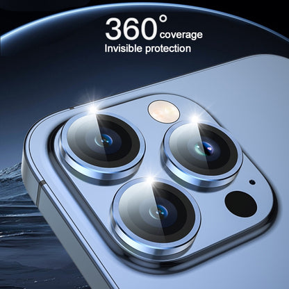 For iPhone 15 Pro TOTU PG-1 Golden Shield Series Metal Frame Lens Protector(Gray) - Lens & Accessories by TOTUDESIGN | Online Shopping South Africa | PMC Jewellery | Buy Now Pay Later Mobicred