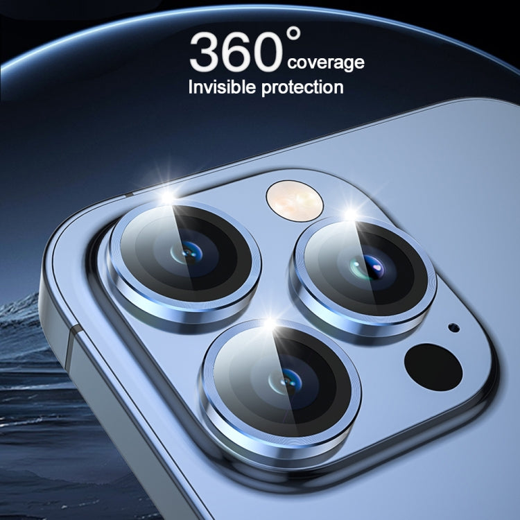 For iPhone 15 Pro Max TOTU PG-1 Golden Shield Series Metal Frame Lens Protector(Gray) - Lens & Accessories by TOTUDESIGN | Online Shopping South Africa | PMC Jewellery | Buy Now Pay Later Mobicred