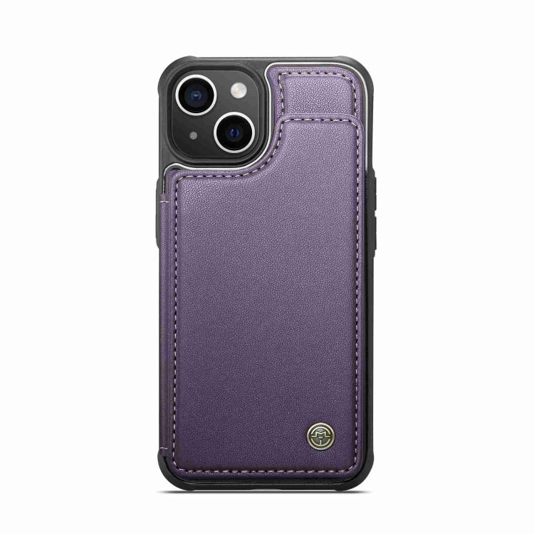 For iPhone 15 Plus CaseMe C22 Card Slots Holder RFID Anti-theft Phone Case(Purple) - iPhone 15 Plus Cases by CaseMe | Online Shopping South Africa | PMC Jewellery | Buy Now Pay Later Mobicred