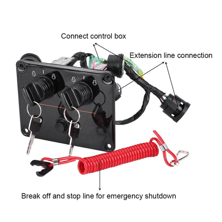 For Yamaha Outboard Vertical Dual Control Panel Ignition Key Switch 6K1-82570-08-00 - Marine Accessories & Parts by PMC TechLife | Online Shopping South Africa | PMC TechLife | Buy Now Pay Later Mobicred
