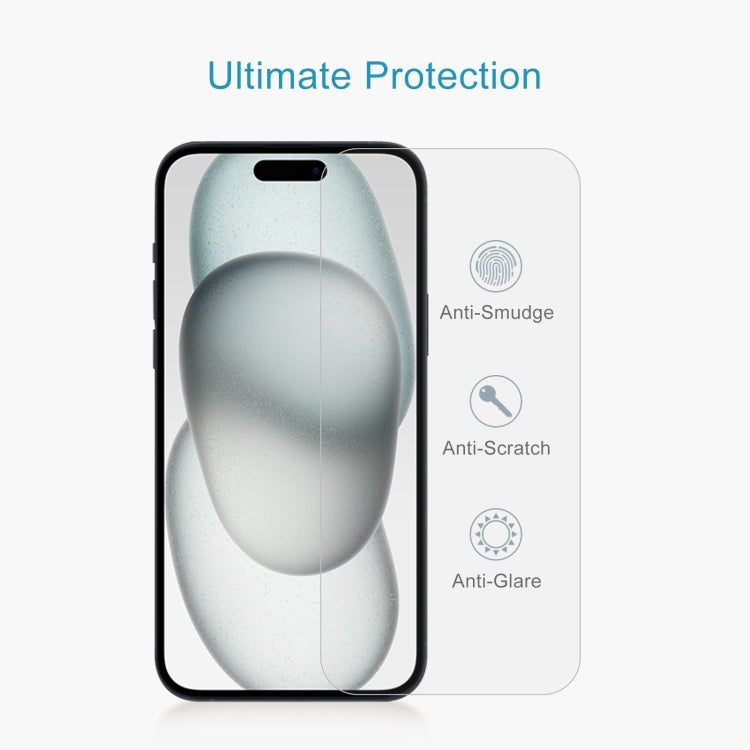 For iPhone 15 / 15 Pro 50pcs 0.26mm 9H 2.5D Tempered Glass Film - iPhone 15 Tempered Glass by PMC Jewellery | Online Shopping South Africa | PMC Jewellery | Buy Now Pay Later Mobicred