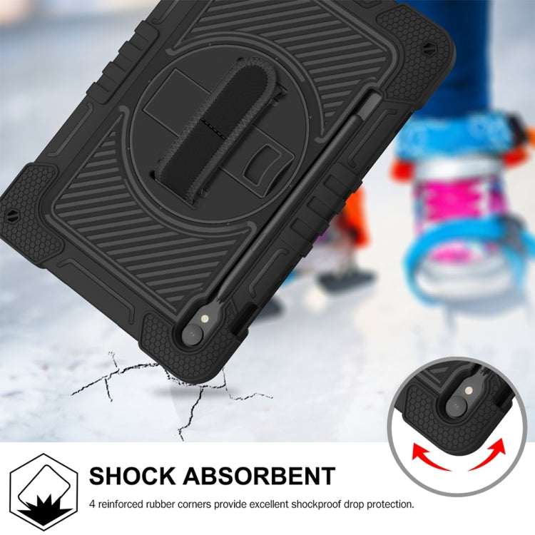 For Samsung Galaxy Tab S9 360 Degree Rotation PC Contrast Silicone Tablet Case(Black) - free shipping - PMC Jewellery - Order now!