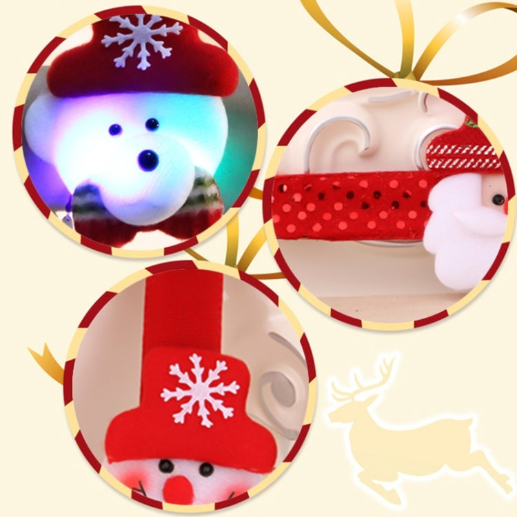 Santa Style Flash Light Merry Christmas Slap Pat Circle Wristband(Flannel Light Bear) - Christmas Wearable Decoration by PMC Jewellery | Online Shopping South Africa | PMC Jewellery | Buy Now Pay Later Mobicred