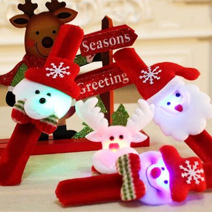 Santa Style Flash Light Merry Christmas Slap Pat Circle Wristband(Sequins Light Deer) - Christmas Wearable Decoration by PMC Jewellery | Online Shopping South Africa | PMC Jewellery | Buy Now Pay Later Mobicred