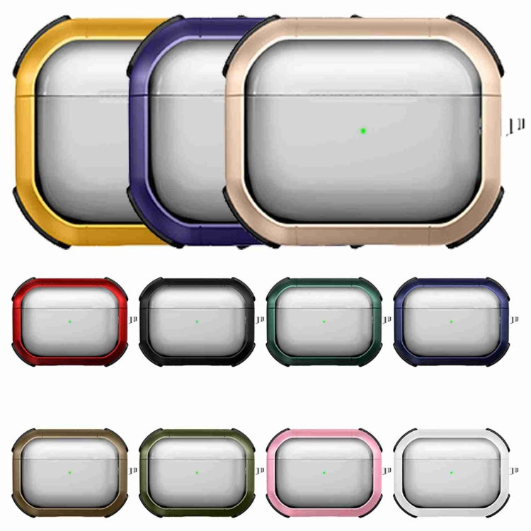 For AirPods Pro 2 Thunder Transparent Armor Wireless Earphones Protective Case(White) - For AirPods Pro 2 by PMC Jewellery | Online Shopping South Africa | PMC Jewellery | Buy Now Pay Later Mobicred