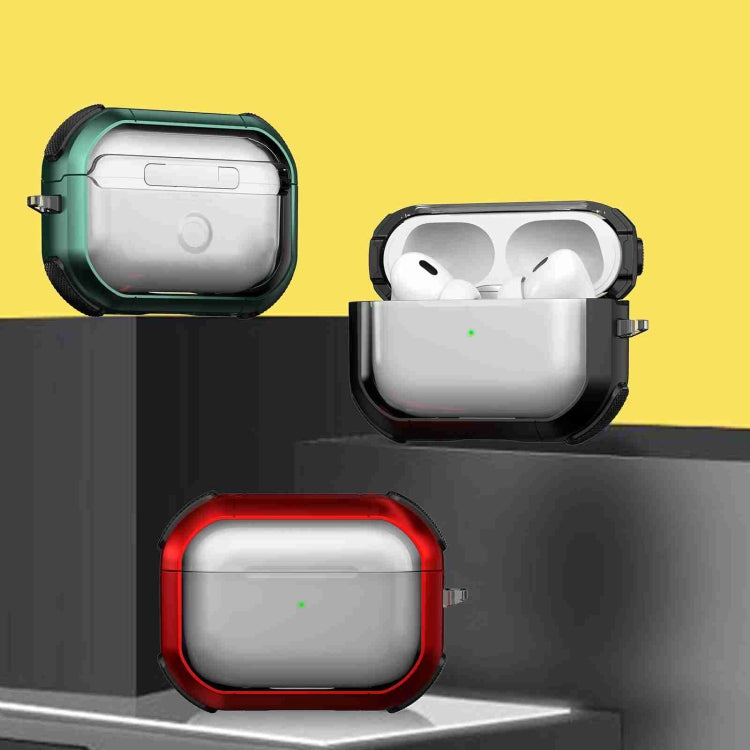 For AirPods Pro 2 Thunder Transparent Armor Wireless Earphones Protective Case(Brown) - For AirPods Pro 2 by PMC Jewellery | Online Shopping South Africa | PMC Jewellery | Buy Now Pay Later Mobicred