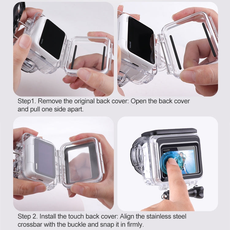 For Insta360 GO 3 / 3S Underwater Waterproof Housing Case with Touch Back Cover - Case & Bags by PMC TechLife | Online Shopping South Africa | PMC TechLife | Buy Now Pay Later Mobicred