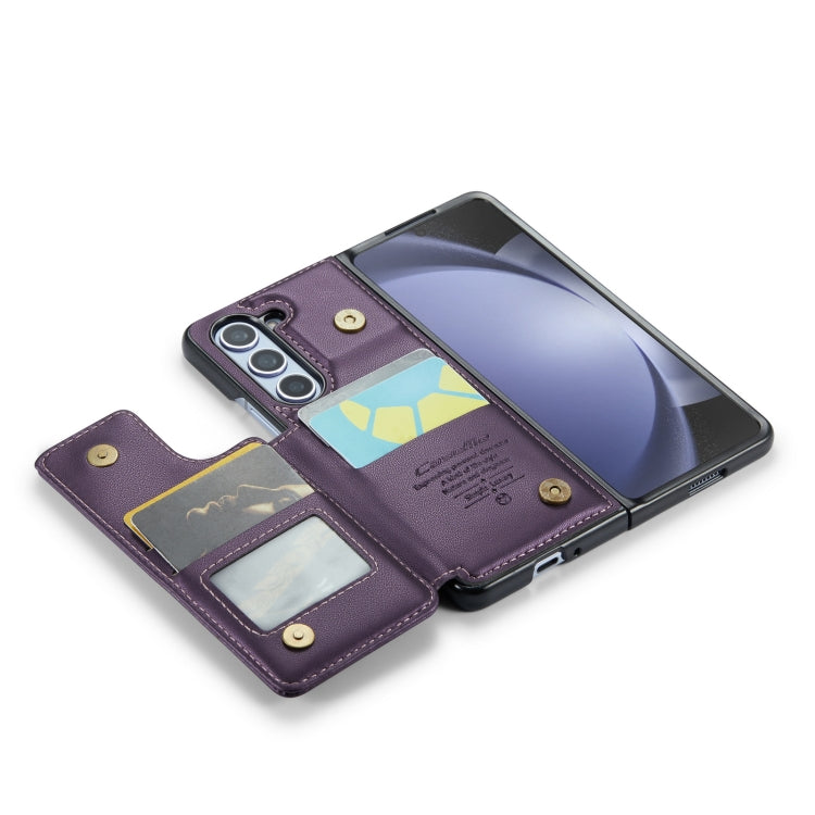 For Samsung Galaxy Z Fold5 CaseMe C22 PC+TPU Business Style RFID Anti-theft Leather Phone Case(Purple) - Galaxy Z Fold5 Cases by CaseMe | Online Shopping South Africa | PMC Jewellery | Buy Now Pay Later Mobicred