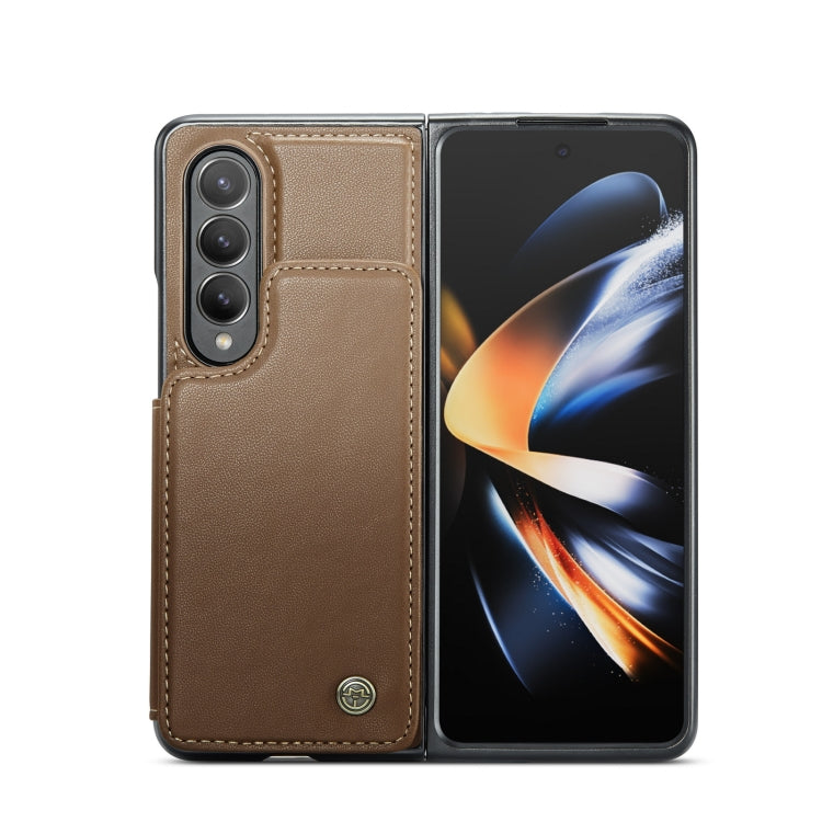 For Samsung Galaxy Z Fold4 5G CaseMe C22 PC+TPU Business Style RFID Anti-theft Leather Phone Case(Brown) - Galaxy Z Fold4 5G Cases by CaseMe | Online Shopping South Africa | PMC Jewellery | Buy Now Pay Later Mobicred