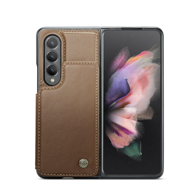 For Samsung Galaxy Z Fold3 5G CaseMe C22 PC+TPU Business Style RFID Anti-theft Leather Phone Case(Brown) - Galaxy Phone Cases by CaseMe | Online Shopping South Africa | PMC Jewellery | Buy Now Pay Later Mobicred