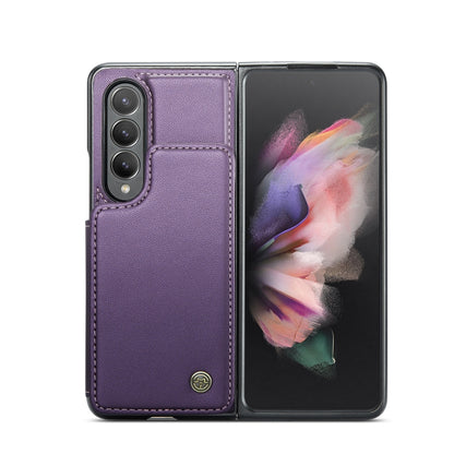 For Samsung Galaxy Z Fold3 5G CaseMe C22 PC+TPU Business Style RFID Anti-theft Leather Phone Case(Purple) - Galaxy Phone Cases by CaseMe | Online Shopping South Africa | PMC Jewellery | Buy Now Pay Later Mobicred