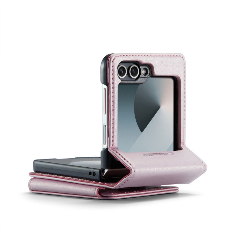 For Samsung Galaxy Z Flip6 5G CaseMe C22 PC+TPU Business Style RFID Anti-theft Leather Phone Case(Pink) - Galaxy Z Flip6 5G Cases by CaseMe | Online Shopping South Africa | PMC Jewellery | Buy Now Pay Later Mobicred