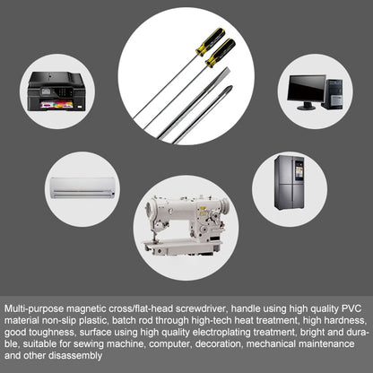 Extended Screwdriver 12 inch Cross-shaped Screwdriver Special Long Magnetic Sewing Machine Machine Repair Screwdriver(Cross) - Screwdriver by PMC Jewellery | Online Shopping South Africa | PMC Jewellery