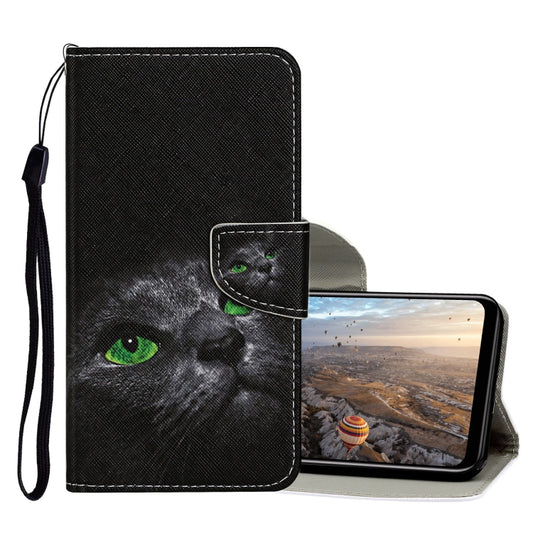 For Huawei Honor 9X Lite Colored Drawing Pattern Horizontal Flip Leather Case with Holder & Card Slots & Wallet(Black Cat) - Honor Cases by PMC Jewellery | Online Shopping South Africa | PMC Jewellery | Buy Now Pay Later Mobicred