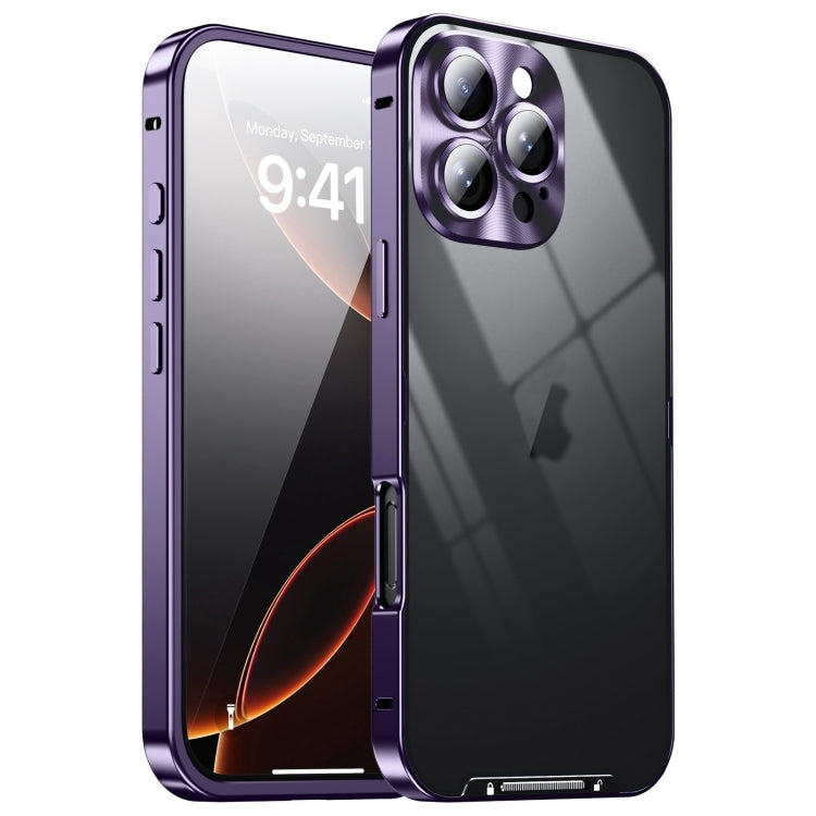 For iPhone 16 Pro Frosted Metal Phone Case(Purple) - iPhone 16 Pro Cases by PMC Jewellery | Online Shopping South Africa | PMC Jewellery | Buy Now Pay Later Mobicred