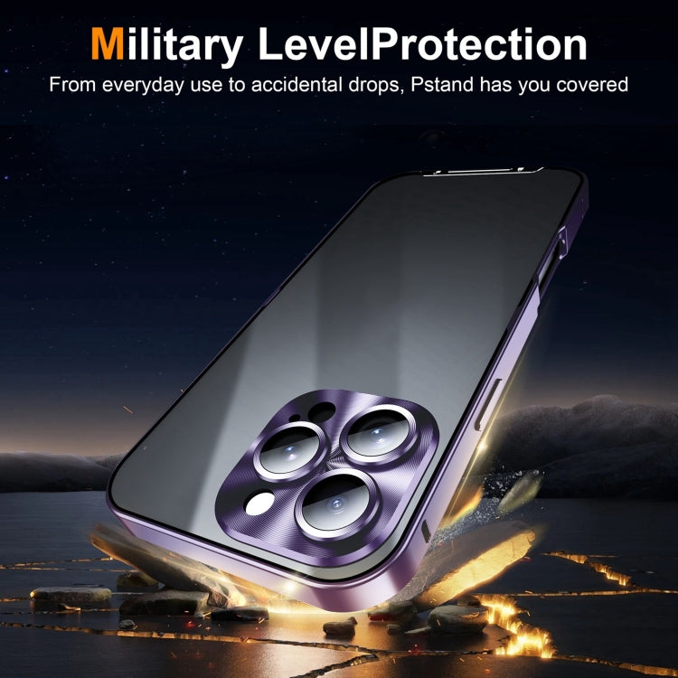 For iPhone 16 Pro Frosted Metal Phone Case(Purple) - iPhone 16 Pro Cases by PMC Jewellery | Online Shopping South Africa | PMC Jewellery | Buy Now Pay Later Mobicred