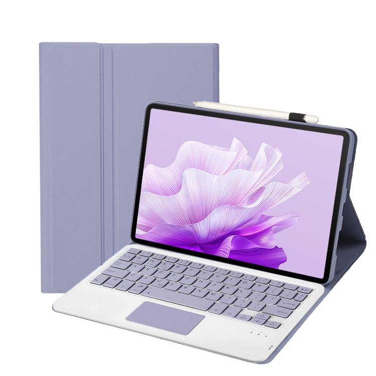 For Huawei MatePad Air 11.5 inch 2023 AH14-A Lambskin Texture Ultra-thin Detachable Bluetooth Keyboard Leather Case with Touchpad(Purple) - Huawei Keyboard by PMC Jewellery | Online Shopping South Africa | PMC Jewellery