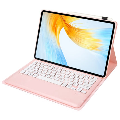 For Honor MagicPad 13 AH16 TPU Ultra-thin Detachable Bluetooth Keyboard Tablet Leather Case(Pink) - Huawei Keyboard by PMC Jewellery | Online Shopping South Africa | PMC Jewellery