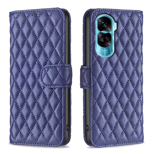 For Honor 90 Lite/X50i Diamond Lattice Wallet Flip Leather Phone Case(Blue) - Honor Cases by PMC Jewellery | Online Shopping South Africa | PMC Jewellery | Buy Now Pay Later Mobicred