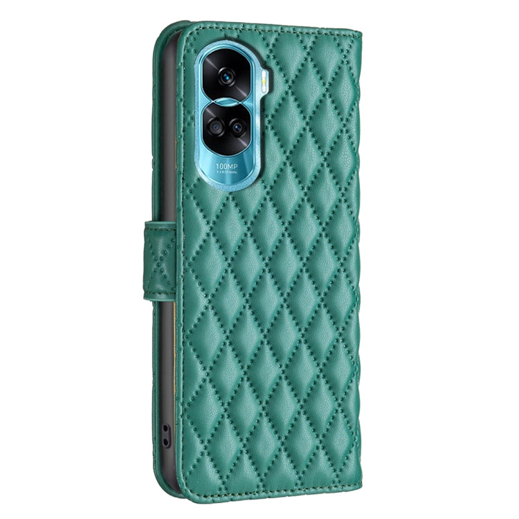 For Honor 90 Lite/X50i Diamond Lattice Wallet Flip Leather Phone Case(Green) - Honor Cases by PMC Jewellery | Online Shopping South Africa | PMC Jewellery | Buy Now Pay Later Mobicred