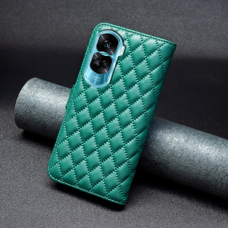 For Honor 90 Lite/X50i Diamond Lattice Wallet Flip Leather Phone Case(Green) - Honor Cases by PMC Jewellery | Online Shopping South Africa | PMC Jewellery | Buy Now Pay Later Mobicred