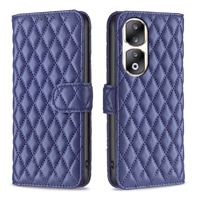 For Honor 90 Pro Diamond Lattice Wallet Flip Leather Phone Case(Blue) - Honor Cases by PMC Jewellery | Online Shopping South Africa | PMC Jewellery | Buy Now Pay Later Mobicred