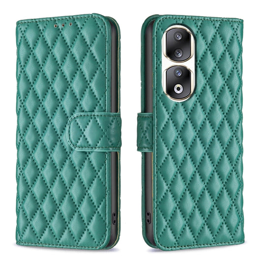 For Honor 90 Pro Diamond Lattice Wallet Flip Leather Phone Case(Green) - Honor Cases by PMC Jewellery | Online Shopping South Africa | PMC Jewellery | Buy Now Pay Later Mobicred