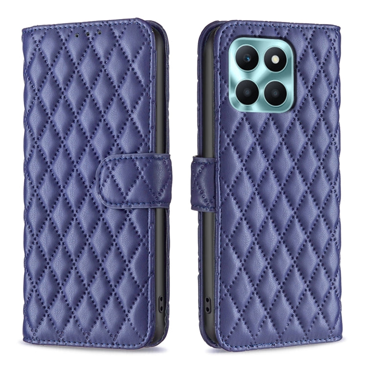 For Honor X6a Diamond Lattice Wallet Flip Leather Phone Case(Blue) - Honor Cases by PMC Jewellery | Online Shopping South Africa | PMC Jewellery | Buy Now Pay Later Mobicred