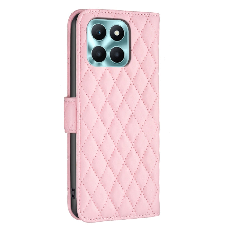 For Honor X6a Diamond Lattice Wallet Flip Leather Phone Case(Pink) - Honor Cases by PMC Jewellery | Online Shopping South Africa | PMC Jewellery | Buy Now Pay Later Mobicred