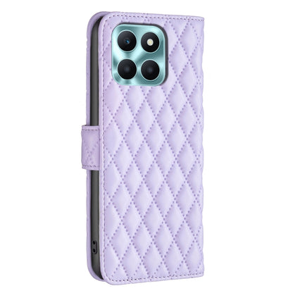 For Honor X6a Diamond Lattice Wallet Flip Leather Phone Case(Purple) - Honor Cases by PMC Jewellery | Online Shopping South Africa | PMC Jewellery | Buy Now Pay Later Mobicred