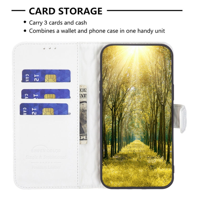 For Honor X8b Diamond Lattice Wallet Flip Leather Phone Case(White) - Honor Cases by PMC TechLife | Online Shopping South Africa | PMC TechLife | Buy Now Pay Later Mobicred