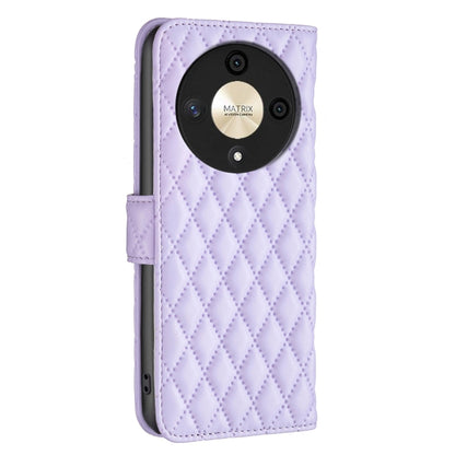 For Honor X9b/Magic6 Lite 5G Diamond Lattice Wallet Flip Leather Phone Case(Purple) - Honor Cases by PMC Jewellery | Online Shopping South Africa | PMC Jewellery | Buy Now Pay Later Mobicred