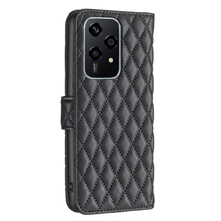 For Honor 200 Lite Global Diamond Lattice Wallet Flip Leather Phone Case(Black) - Honor Cases by PMC Jewellery | Online Shopping South Africa | PMC Jewellery | Buy Now Pay Later Mobicred