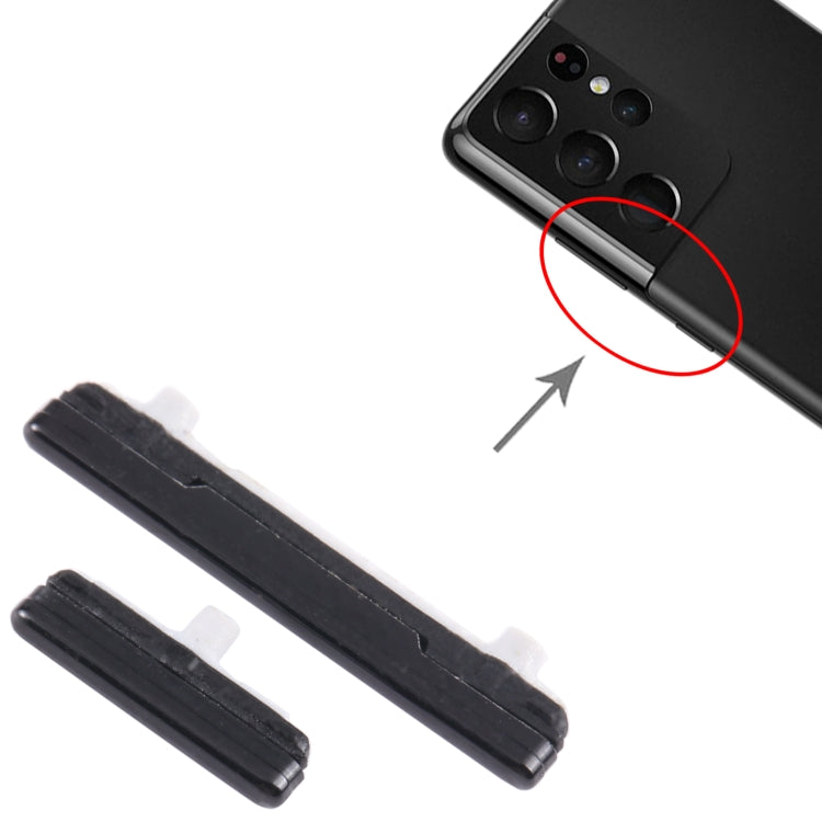 For Samsung Galaxy S21 Ultra 5G SM-G998 10pcs Power Button + Volume Control Button(Black) - free shipping - PMc TechLife - Order now!