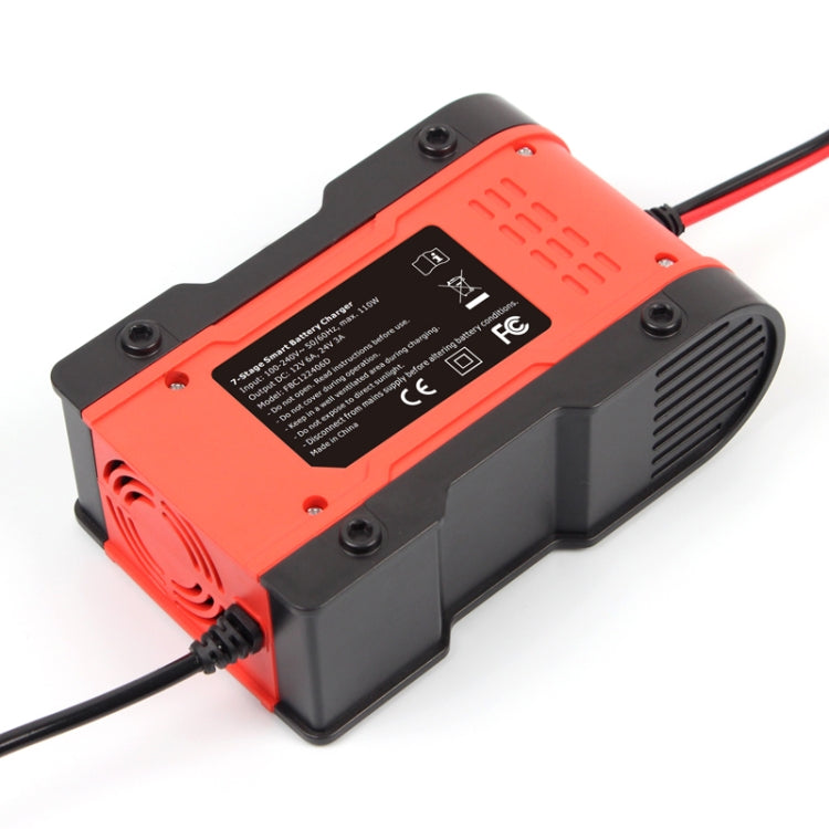 FOXSUR 12V-24V Car Motorcycle Repair Battery Charger AGM Charger Color:Red(US Plug) - Battery Charger by FOXSUR | Online Shopping South Africa | PMC Jewellery | Buy Now Pay Later Mobicred