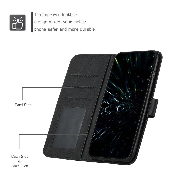 For Motorola Edge 2024 Stitching Calf Texture Buckle Leather Phone Case(Black) - Motorola Cases by PMC Jewellery | Online Shopping South Africa | PMC Jewellery | Buy Now Pay Later Mobicred