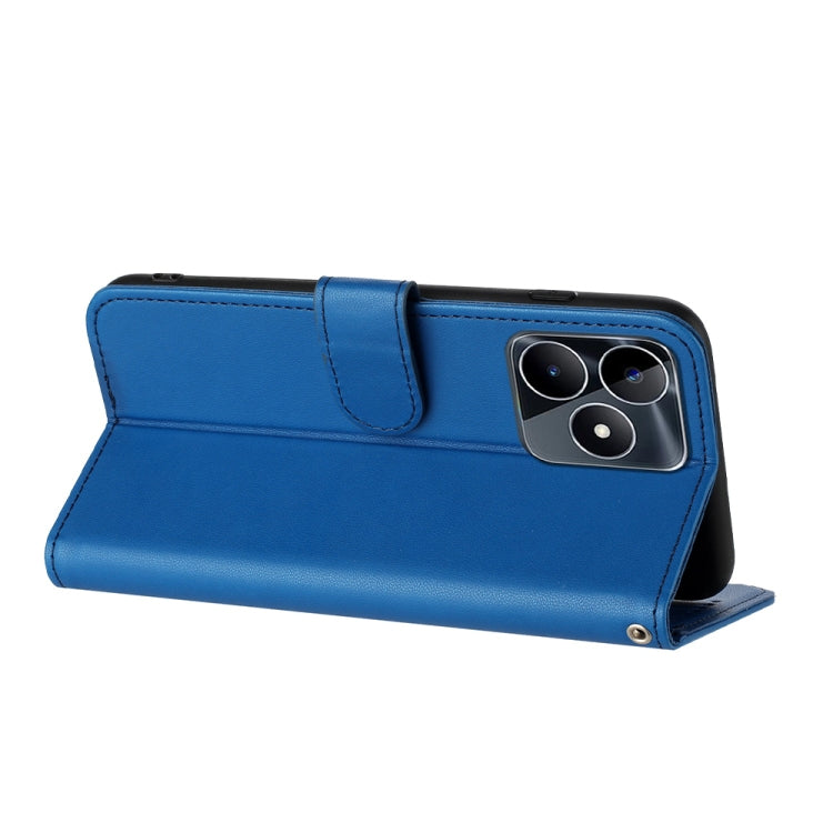 For Realme C53 Datura Flower Embossed Flip Leather Phone Case(Blue) - Realme Cases by PMC TechLife | Online Shopping South Africa | PMC TechLife | Buy Now Pay Later Mobicred