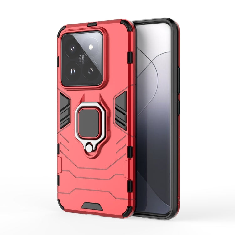 For Xiaomi 14 Pro Shockproof PC + TPU Holder Phone Case(Red) - 14 Pro Cases by PMC Jewellery | Online Shopping South Africa | PMC Jewellery | Buy Now Pay Later Mobicred