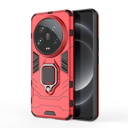 For Xiaomi 14 Ultra Shockproof PC + TPU Holder Phone Case(Red) -  by PMC Jewellery | Online Shopping South Africa | PMC Jewellery | Buy Now Pay Later Mobicred