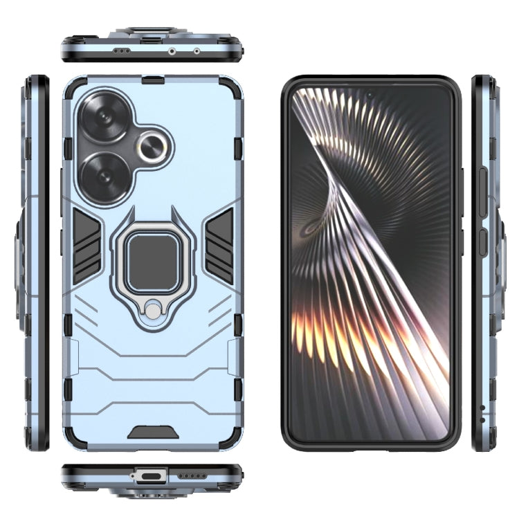 For Xiaomi Poco F6 Shockproof PC + TPU Holder Phone Case(Navy Blue) - Xiaomi Cases by PMC TechLife | Online Shopping South Africa | PMC TechLife | Buy Now Pay Later Mobicred