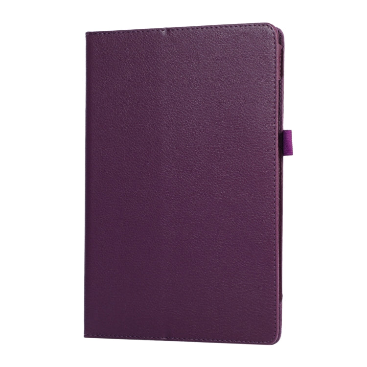 For Samsung Galaxy Tab A9+ Litchi Texture Leather Tablet Case with Holder(Purple) - Galaxy Tab A9+ by PMC Jewellery | Online Shopping South Africa | PMC Jewellery